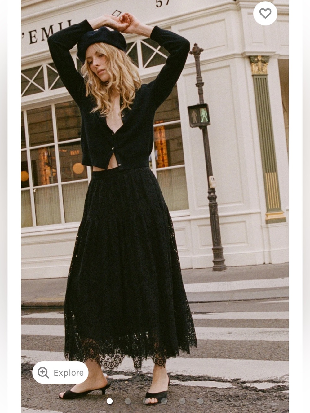 Doen Sebastiane Lace Cotton A Line Trim
Tiered Midi Maxi Long Skirt Black Sz M
